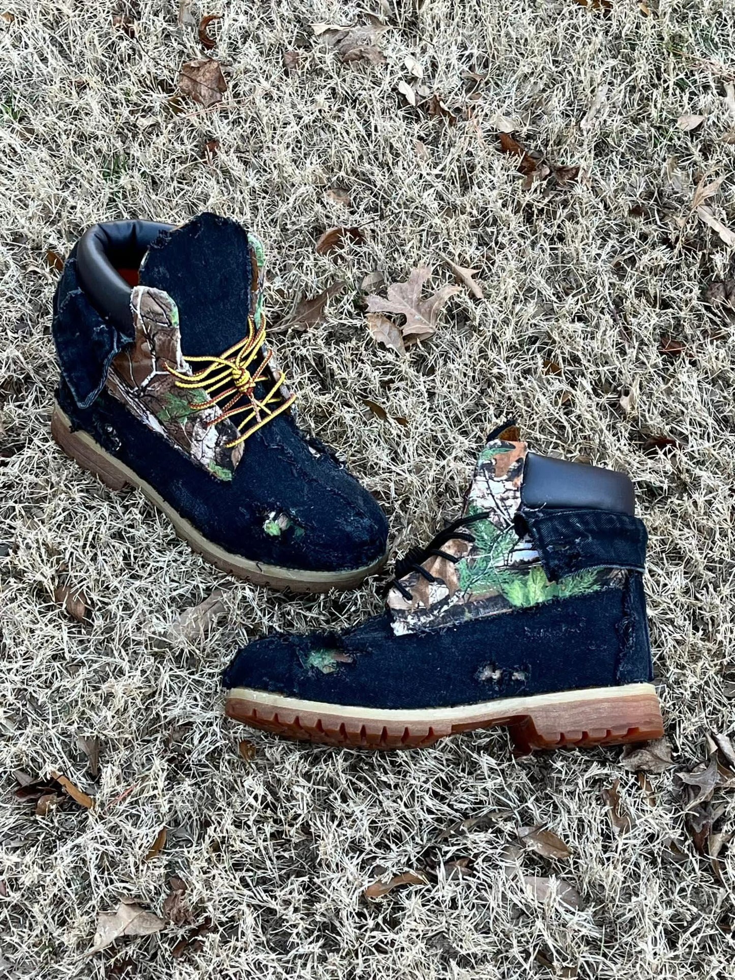 Denim x Camo Timbs