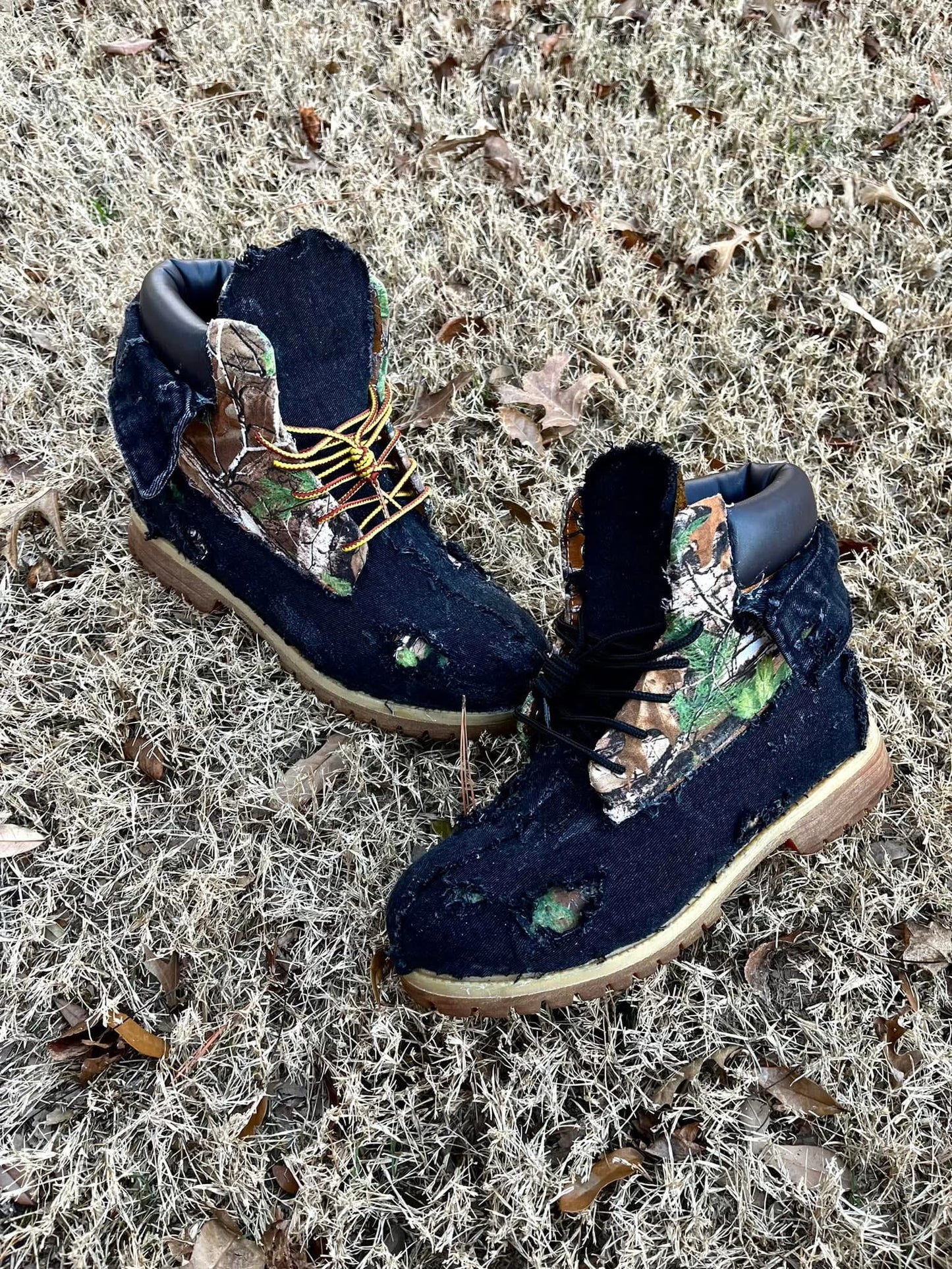 Denim x Camo Timbs